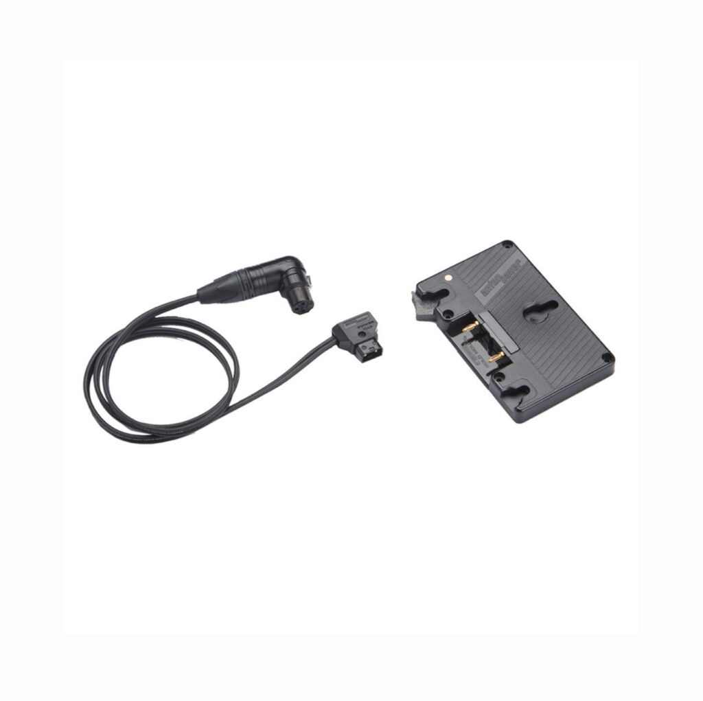 A/B V-Mount Battery Bracket with P-Tap to 3-pin XLR cable