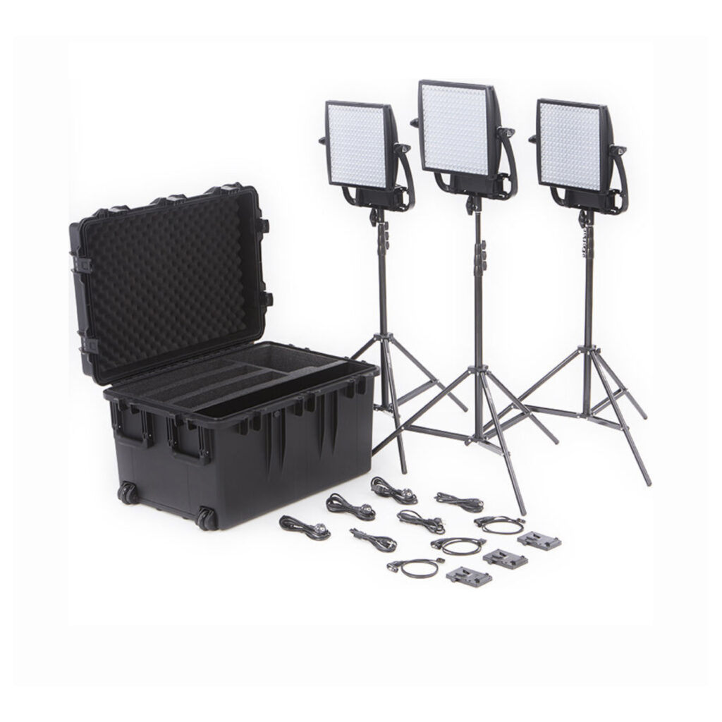 Astra 3X Bi-Color LED Panel Traveler Duo V-Mount Kit