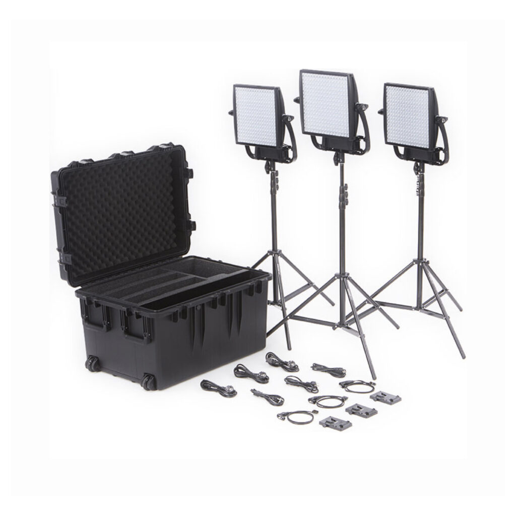 Astra 3X Bi-Color LED Panel Traveler Trio V-Mount Kit