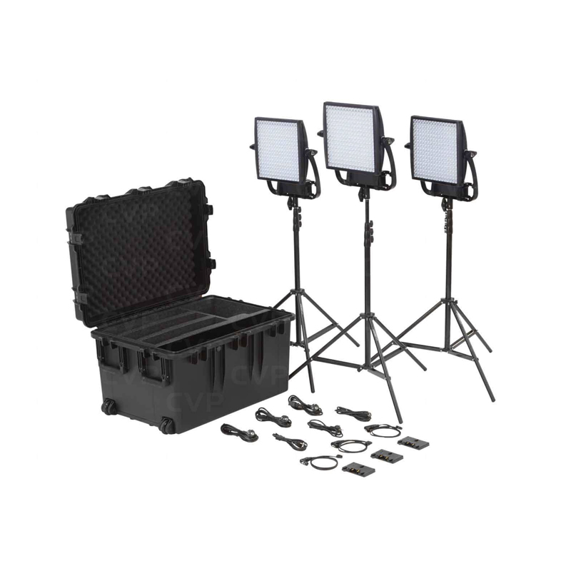 Astra 3X Bi-Color LED Panel Traveler Trio Gold Mount Kit