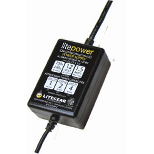 LiteGear Power Supply 12V DC, 1.5 Amp