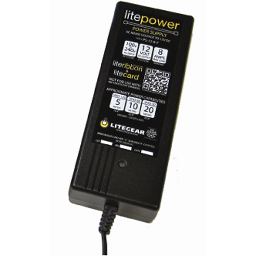 LiteGear Power Supply 12V DC, 8 Amp